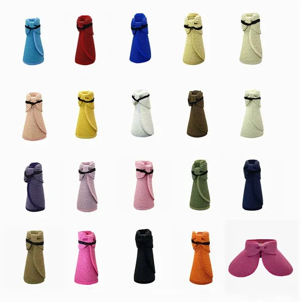 Women's Summer Foldable Wide Brim Roll Up Sun Visor Hats