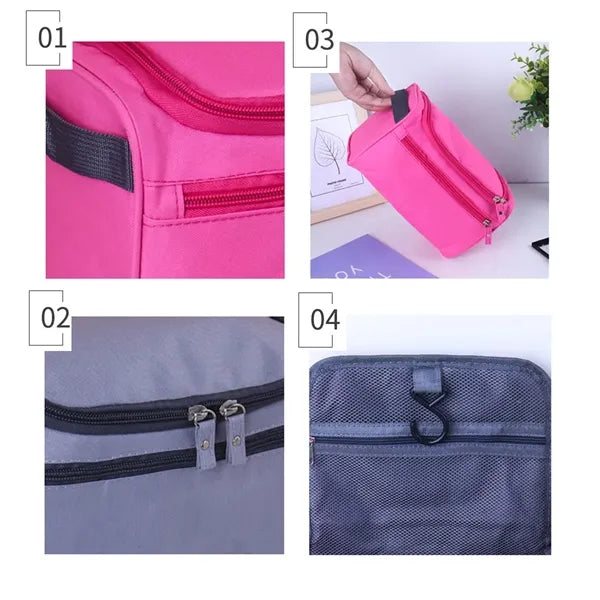 Portable Waterproof Zipper Cosmetic Bag Toiletry Kits