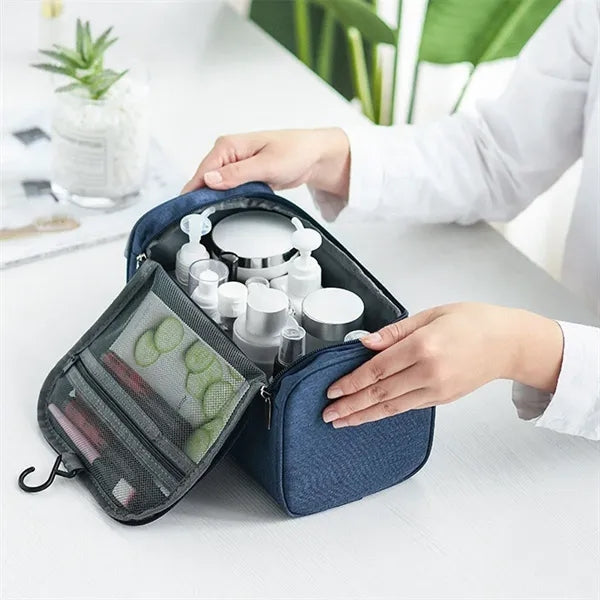 Portable Waterproof Zipper Cosmetic Bag Toiletry Kits