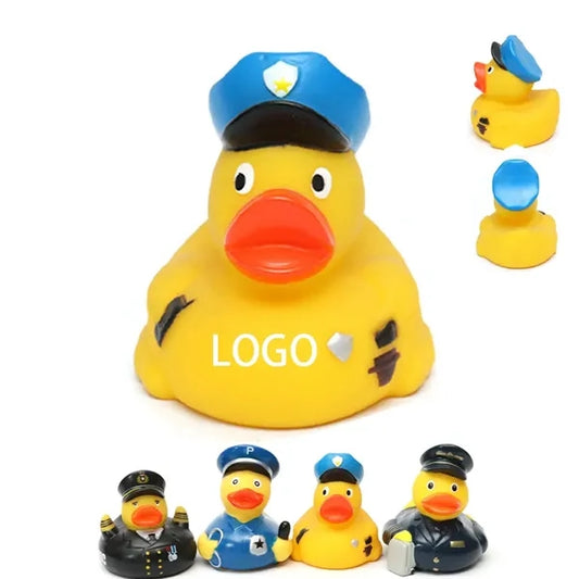 Police Yellow Duck Kids Toy Swimming Display