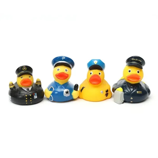 Police Yellow Duck Kids Toy Swimming Display