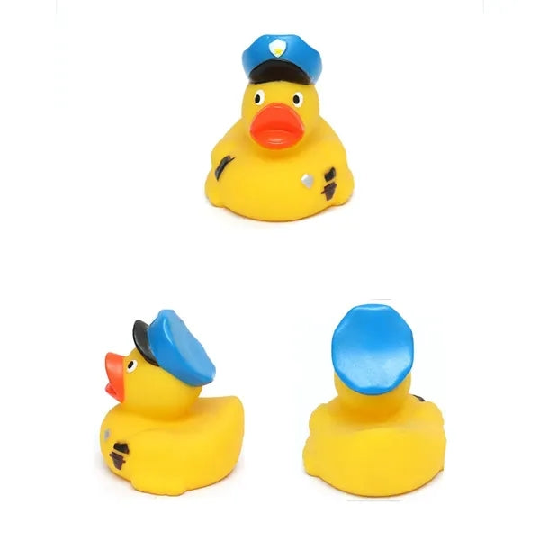 Police Yellow Duck Kids Toy Swimming Display