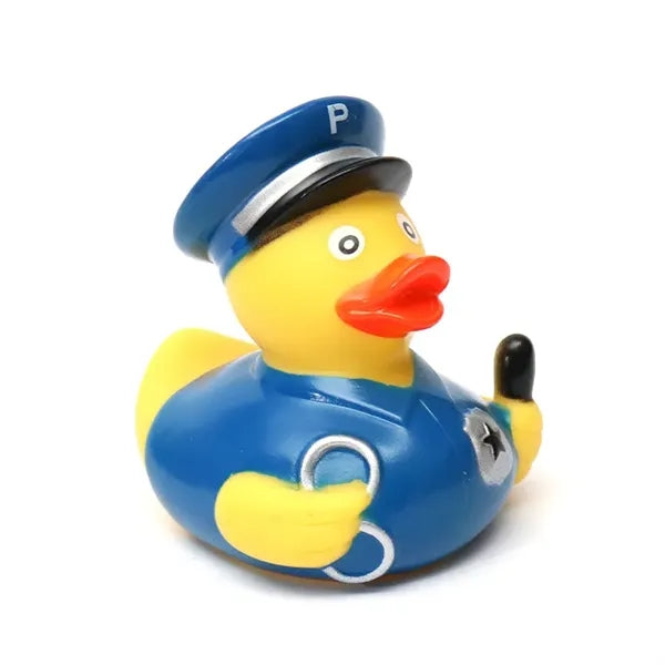 Police Yellow Duck Kids Toy Swimming Display