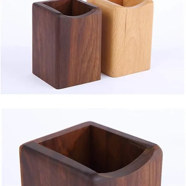 Square Wooden Pen Holder