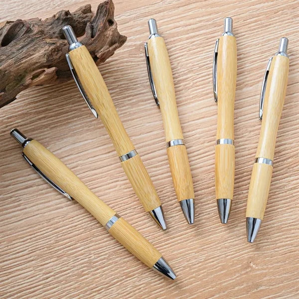 Gourd Shape Retractable Bamboo Pen