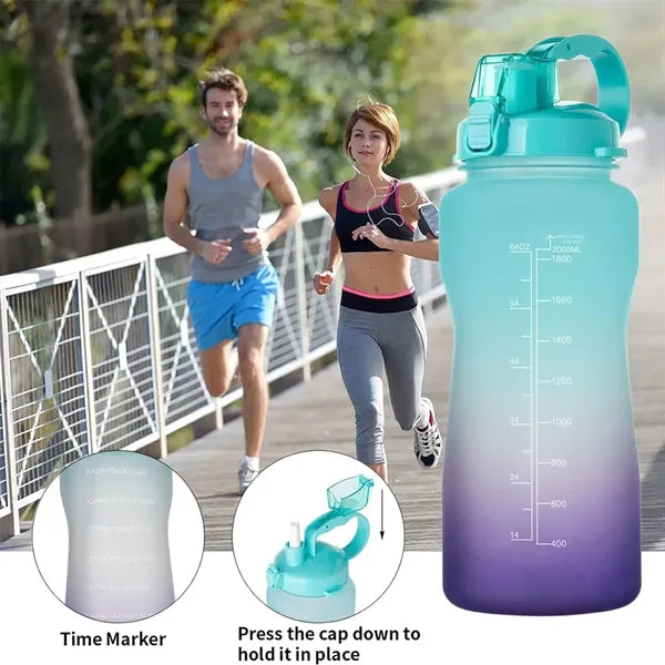 64oz Water Bottle with Time Marker
