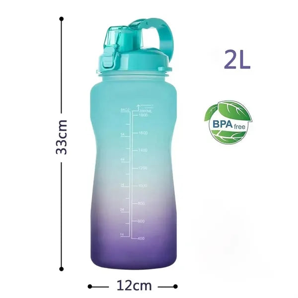 64oz Water Bottle with Time Marker