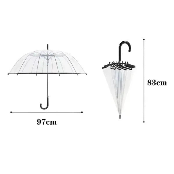Long-handled Transparent Umbrella