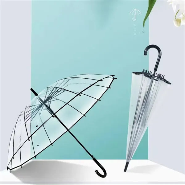 Long-handled Transparent Umbrella