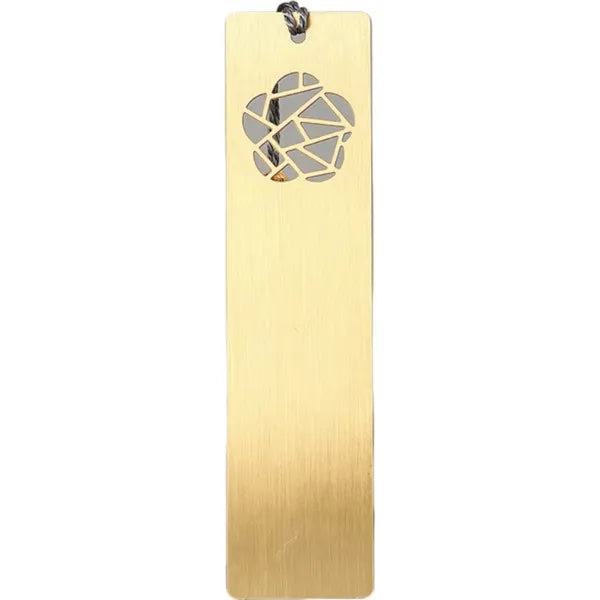Brass Rectangle Bookmark with Tassel