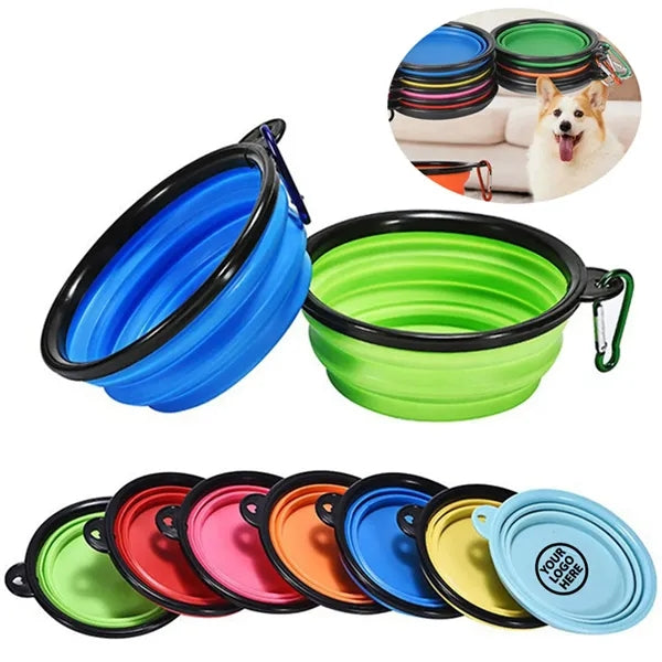 Foldable Silicone Collapsible Pet Bowl
