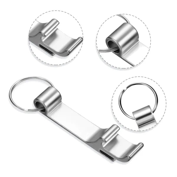 Aluminum Bottle Opener with Key Ring