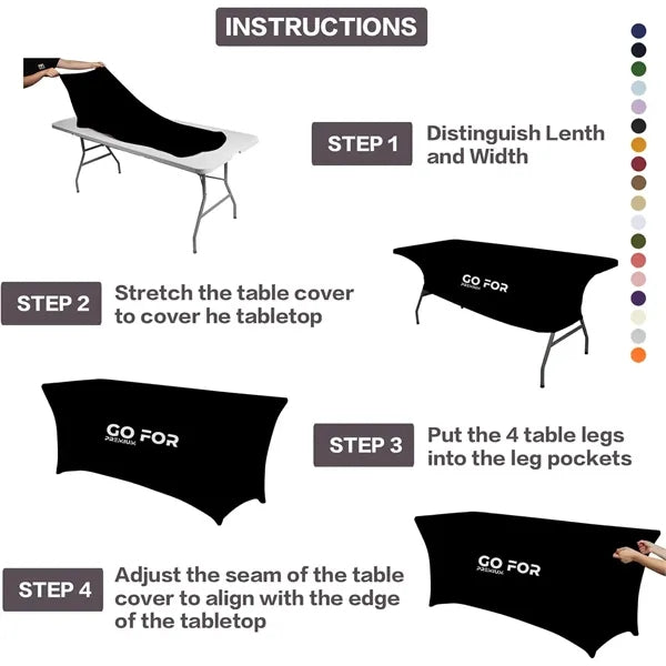4FT Table Stretch Cloth