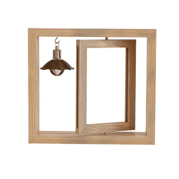 6 Inch Wooden Frame with Bulb