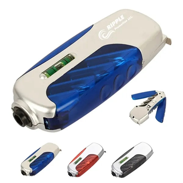 4 in 1 Tool with 6pcs Screwdrivers Tape Measure Head and LED