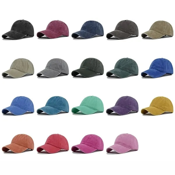Vintage Cotton Adjustable Washed Baseball Caps