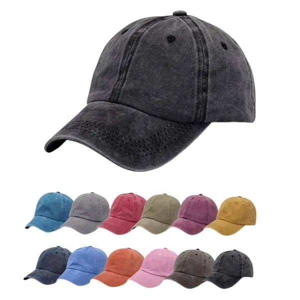 Vintage Cotton Adjustable Washed Baseball Caps