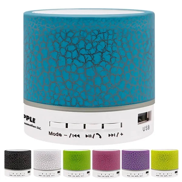Portable Crack Wireless Mini BT Speaker with LED Light