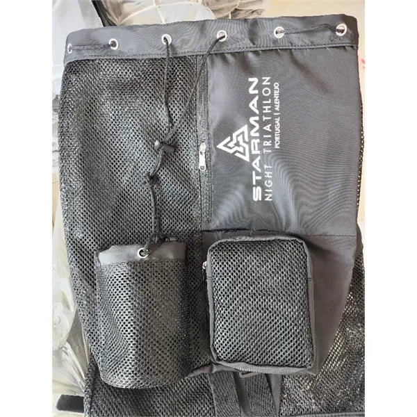 Mesh Swim Backpack Wet Dry Separation Drawstring Sports Bag