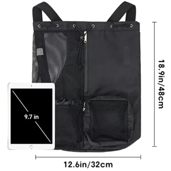 Mesh Swim Backpack Wet Dry Separation Drawstring Sports Bag