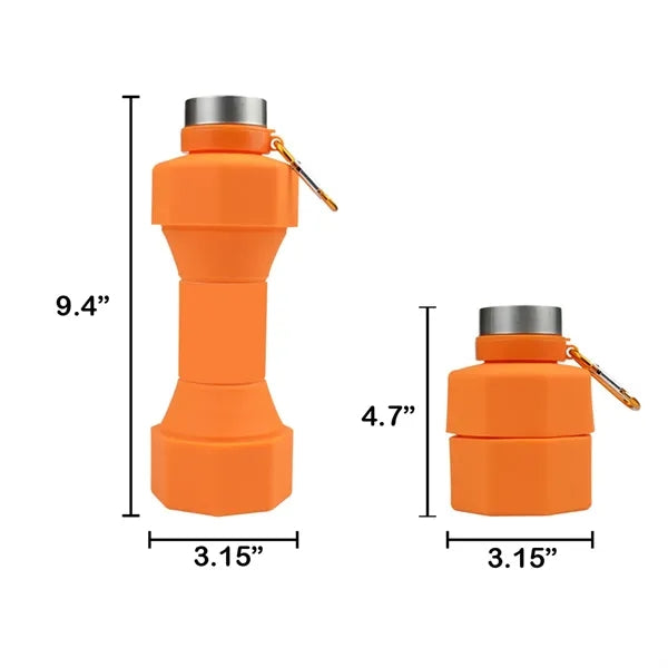 Foldable Water Bottle 22oz, Outdoor & Gym Use.