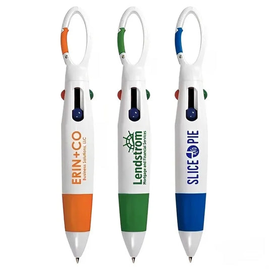 Multi-functional 4-color pen with keychain