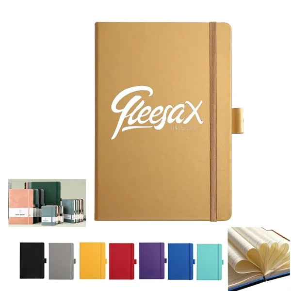Hardcover PU Business Notebook With Elastic Band