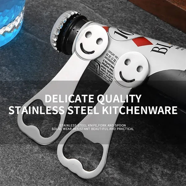 Personality Cute Smiley Face Stainless Steel Bottle Opener