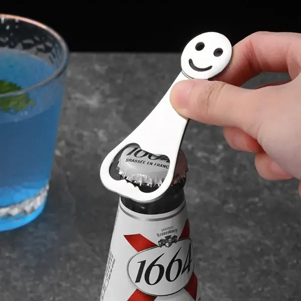 Personality Cute Smiley Face Stainless Steel Bottle Opener
