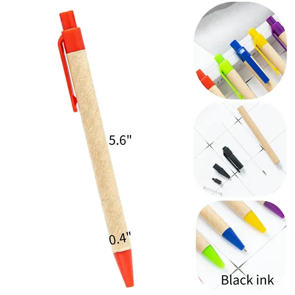 Ballpoint Pen with Recycled Kraft Paper barrel