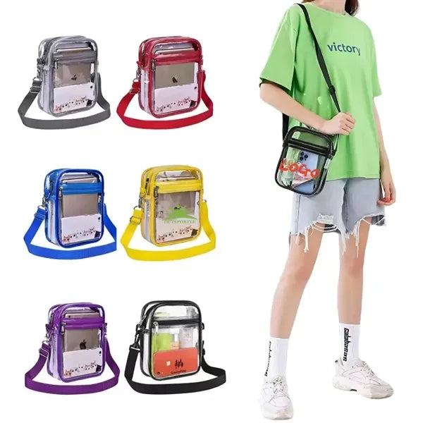 Stadium Approved PVC Clear Purse Bag with Adjustable Strap