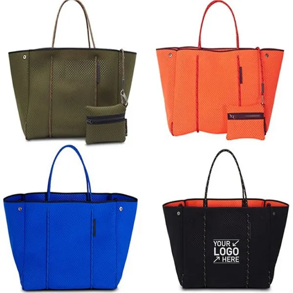Neon Women Fashion Neoprene Beach Bag