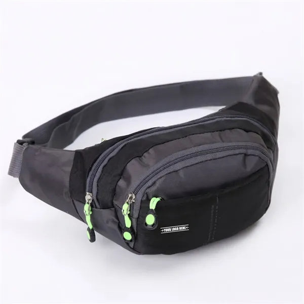 Versatile Gray and Black Fanny Pack