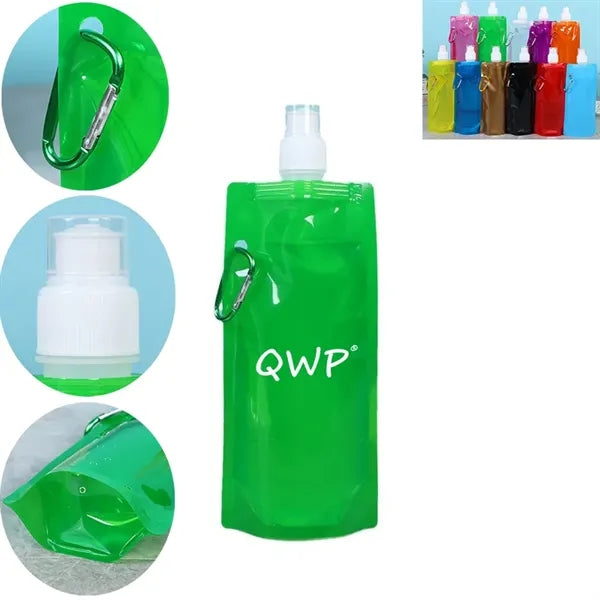 Flex Foldable 16oz Water Bottle With Carabiner