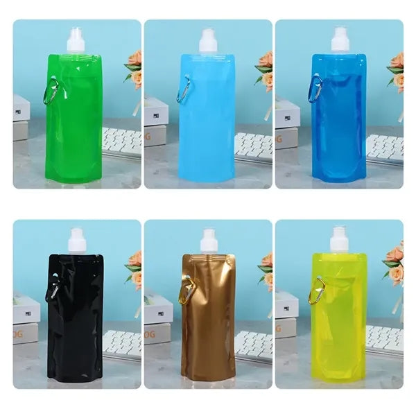 Flex Foldable 16oz Water Bottle With Carabiner