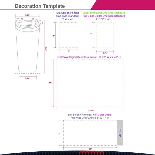 28 OZ. Nique Travel Tumbler