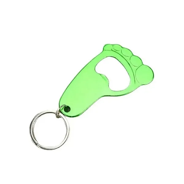 Foot Shape Bottle Opener with Keychain