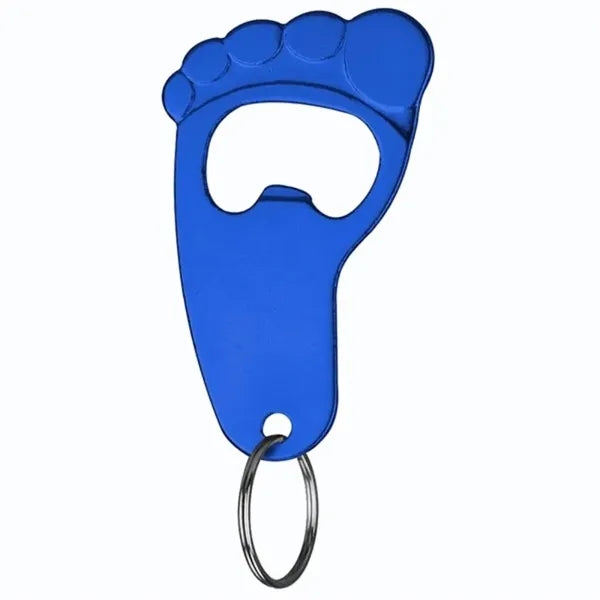 Foot Shape Bottle Opener with Keychain