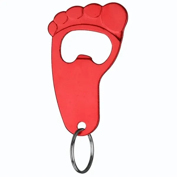 Foot Shape Bottle Opener with Keychain