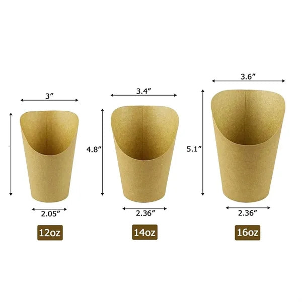 12oz Disposable Paper French Fry Cups