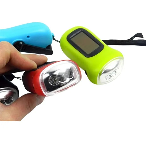 Solar LED Hand Crank Flashlight
