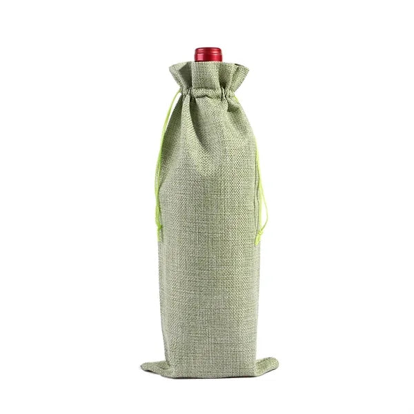 Single Bottle Linen Wine Gift Bags