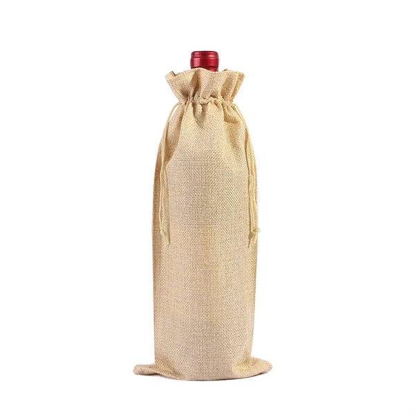 Single Bottle Linen Wine Gift Bags