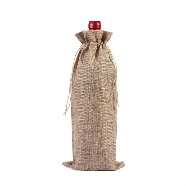 Single Bottle Linen Wine Gift Bags