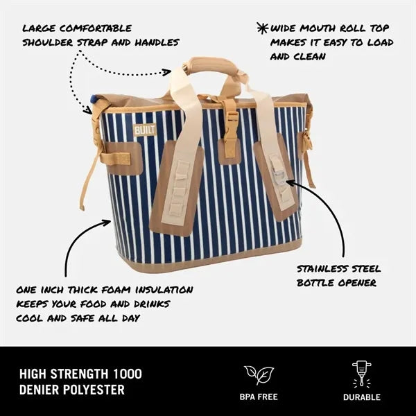 BUILT Welded Cooler Bag - Large Atlantic Stripe
