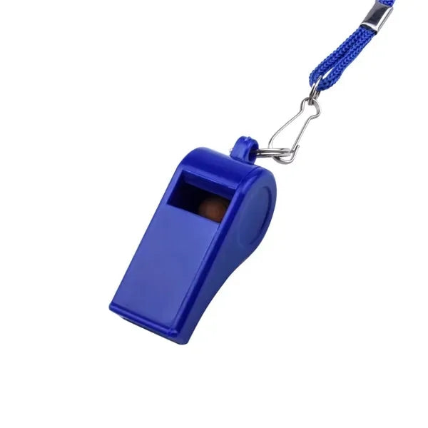 Plastic Whistles with Lanyard