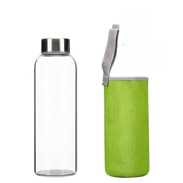 Clear Glass Water Bottle