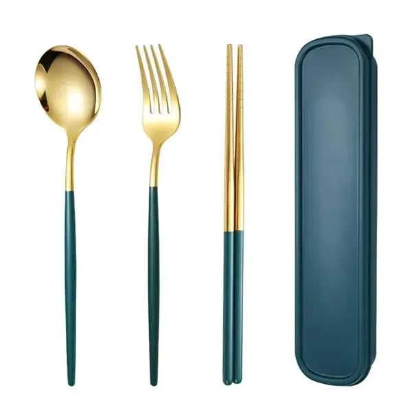 3-Piece Travel Utensils With Case