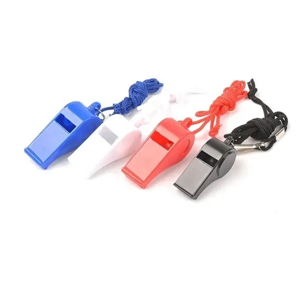 Plastic Whistles with Lanyard