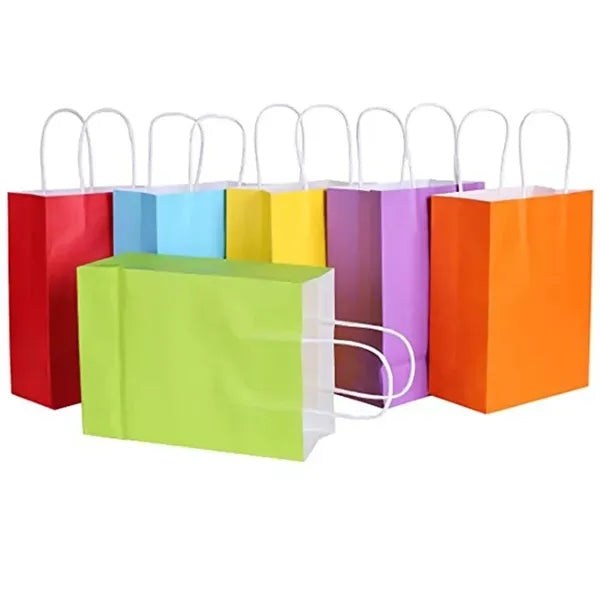 Multi-Colored Bulk Paper Bag with Handles
